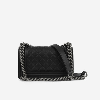 Chanel Boy Bag Lambskin Black Shoulder Bag Style 19 Rovelle Bags