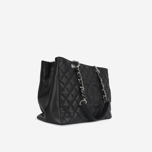 Chanel Shopping Tote Caviar Black Tote Bag Style 2 Rovelle Bags