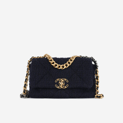 Chanel Chanel 19 Tweed Gold Shoulder Bag Rovelle Bags