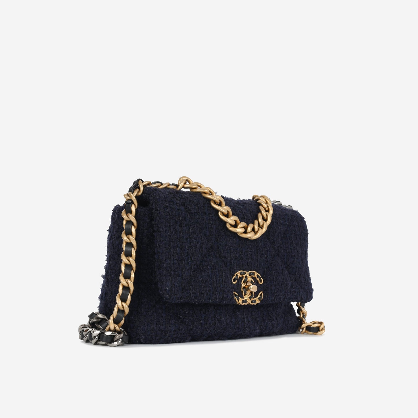 Chanel Chanel 19 Tweed Gold Shoulder Bag Rovelle Bags