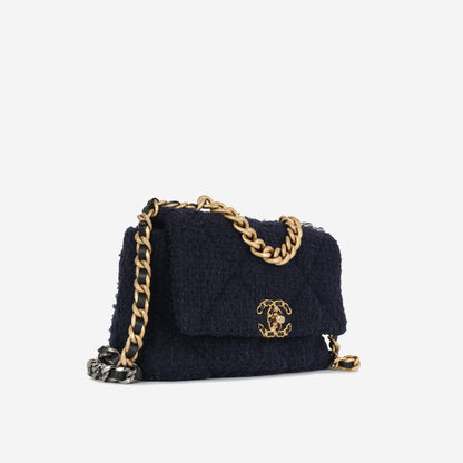 Chanel Chanel 19 Tweed Gold Shoulder Bag Rovelle Bags