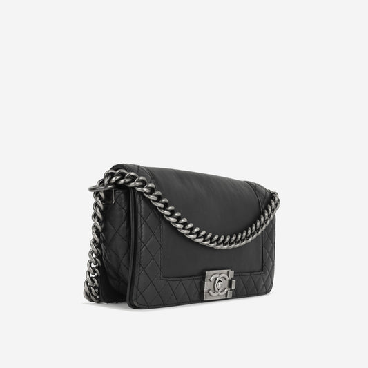 Chanel Old Medium Boy Bag Reverso Rovelle Bags