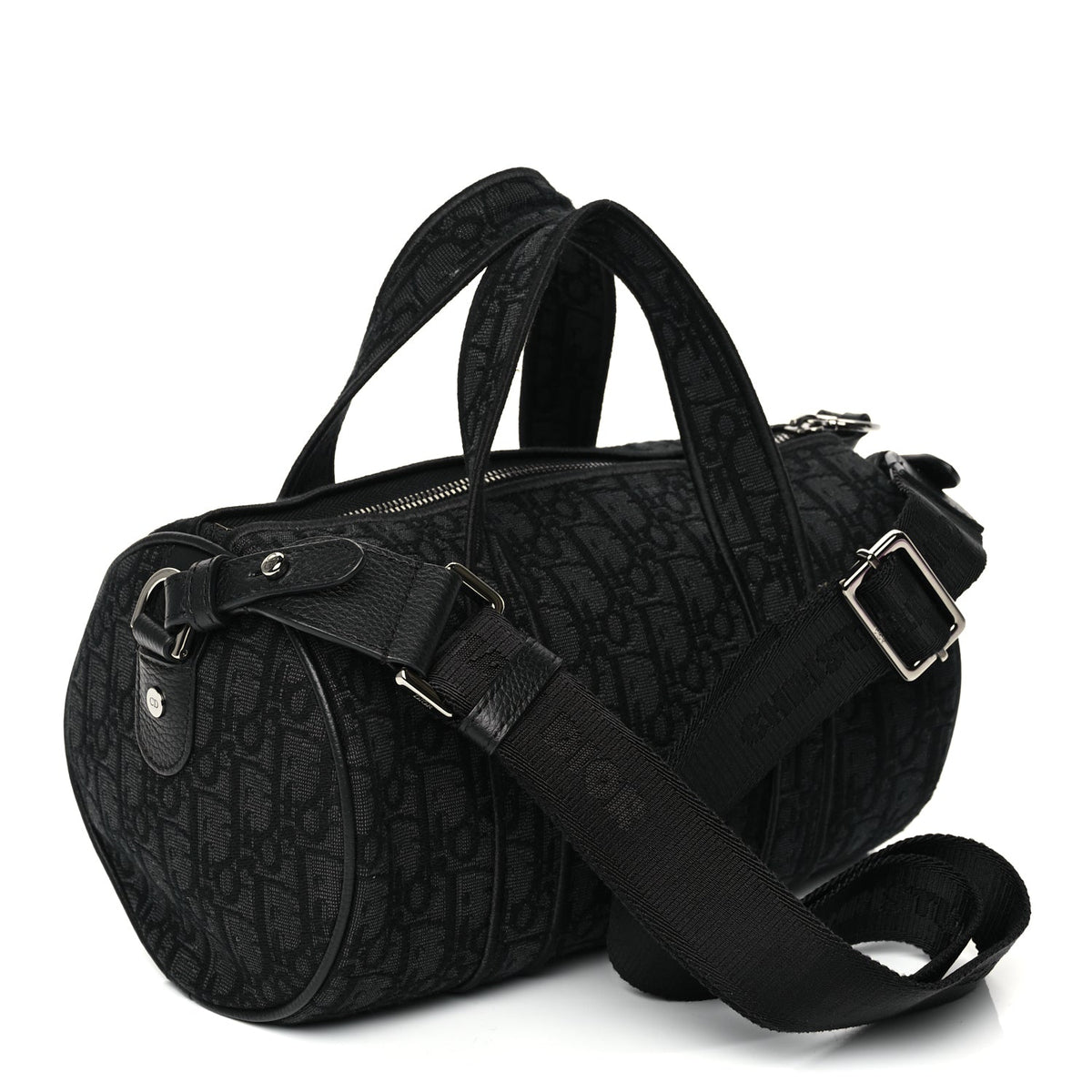 Christian Dior Oblique Jacquard Zipped Messenger Bag Black Rovelle Bags