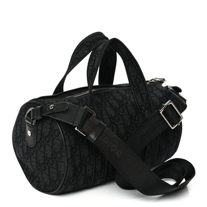 Christian Dior Oblique Jacquard Zipped Messenger Bag Black Rovelle Bags