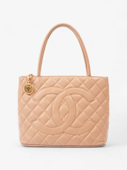 Chanel Medallion Tote Beige Caviar Leather Rovelle Bags