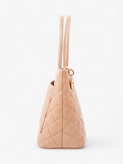 Chanel Medallion Tote Beige Caviar Leather Rovelle Bags