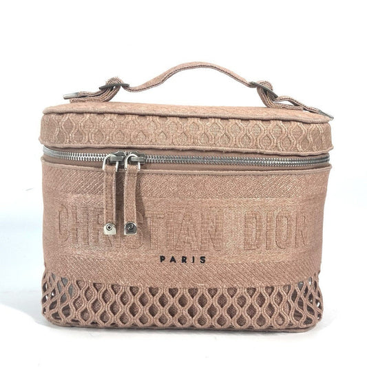 Christian Dior Handbag canvas pink logo mesh vanity bag Women Rovelle Bags