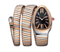 Bulgari Serpenti Tubogas 35mm Steel and Rose Gold Diamond Quartz Watch
