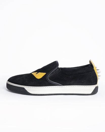 Fendi monster eye suede and leather shoes Rovelle Bags