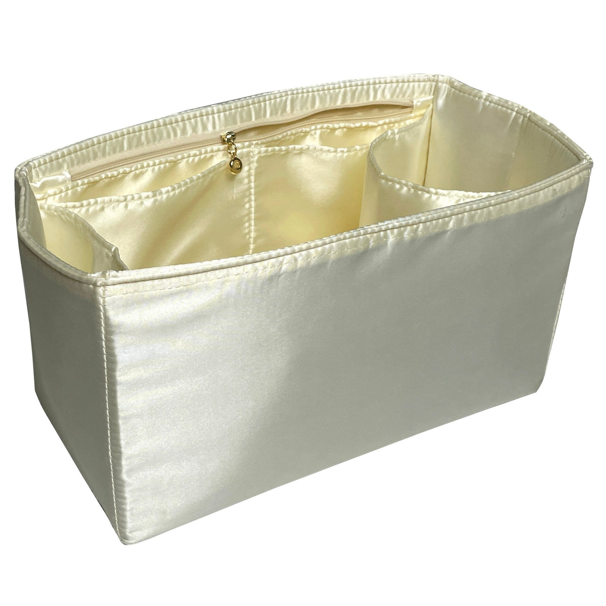 Organizer for [Sunshine Mini, Fendi] Bag Insert (Silk, Full-width Zip and Open Pocket) Rovelle Bags