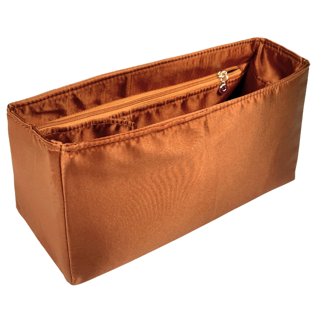 Organizer for [Peekaboo X-Lite Medium, Fendi] Bag Insert (Silk, Full-width Zip and Open Pocket) Rovelle Bags