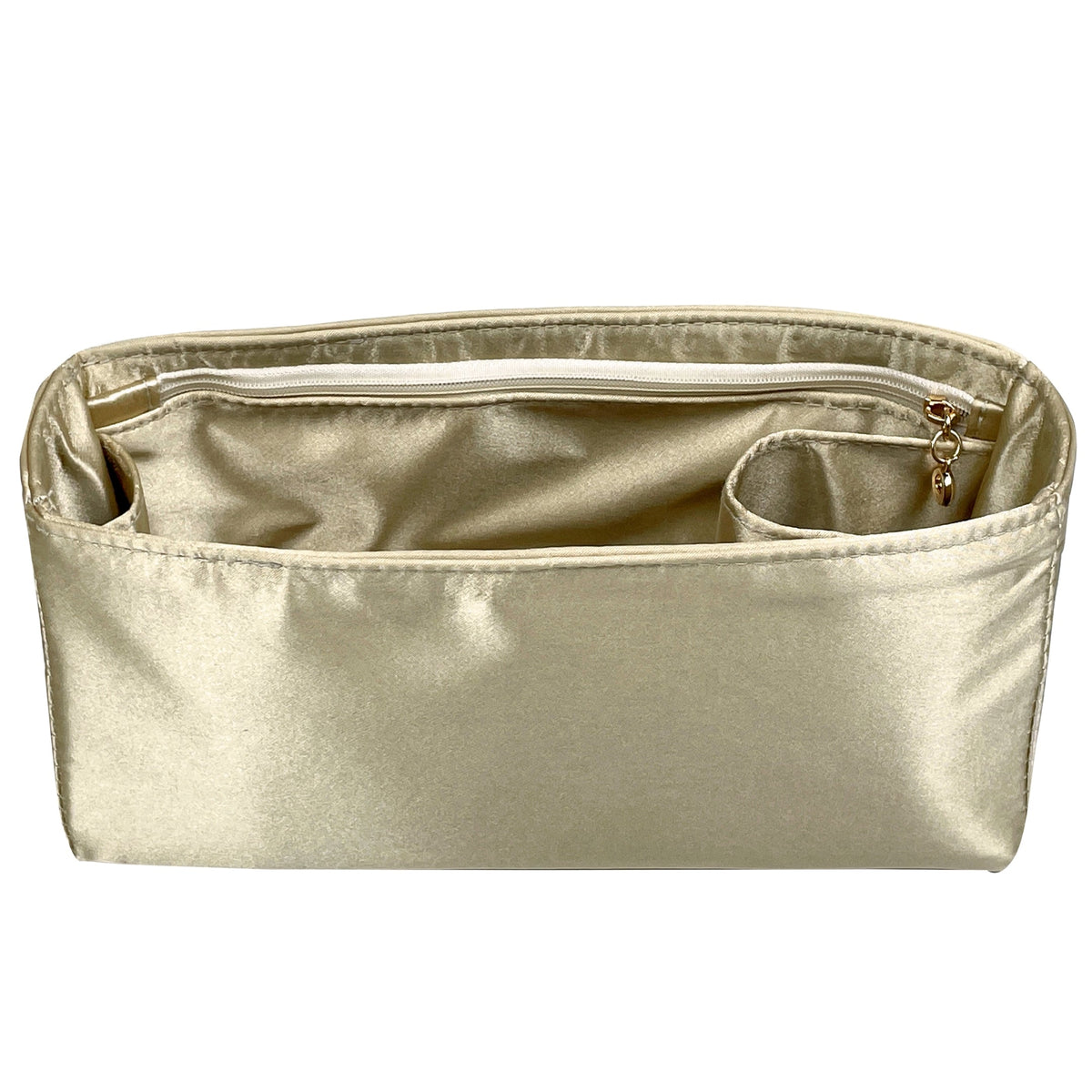 Organizer for [Peekaboo X-Lite Large, Fendi] Bag Insert (Silk, Full-width Zip and Open Pocket) Rovelle Bags