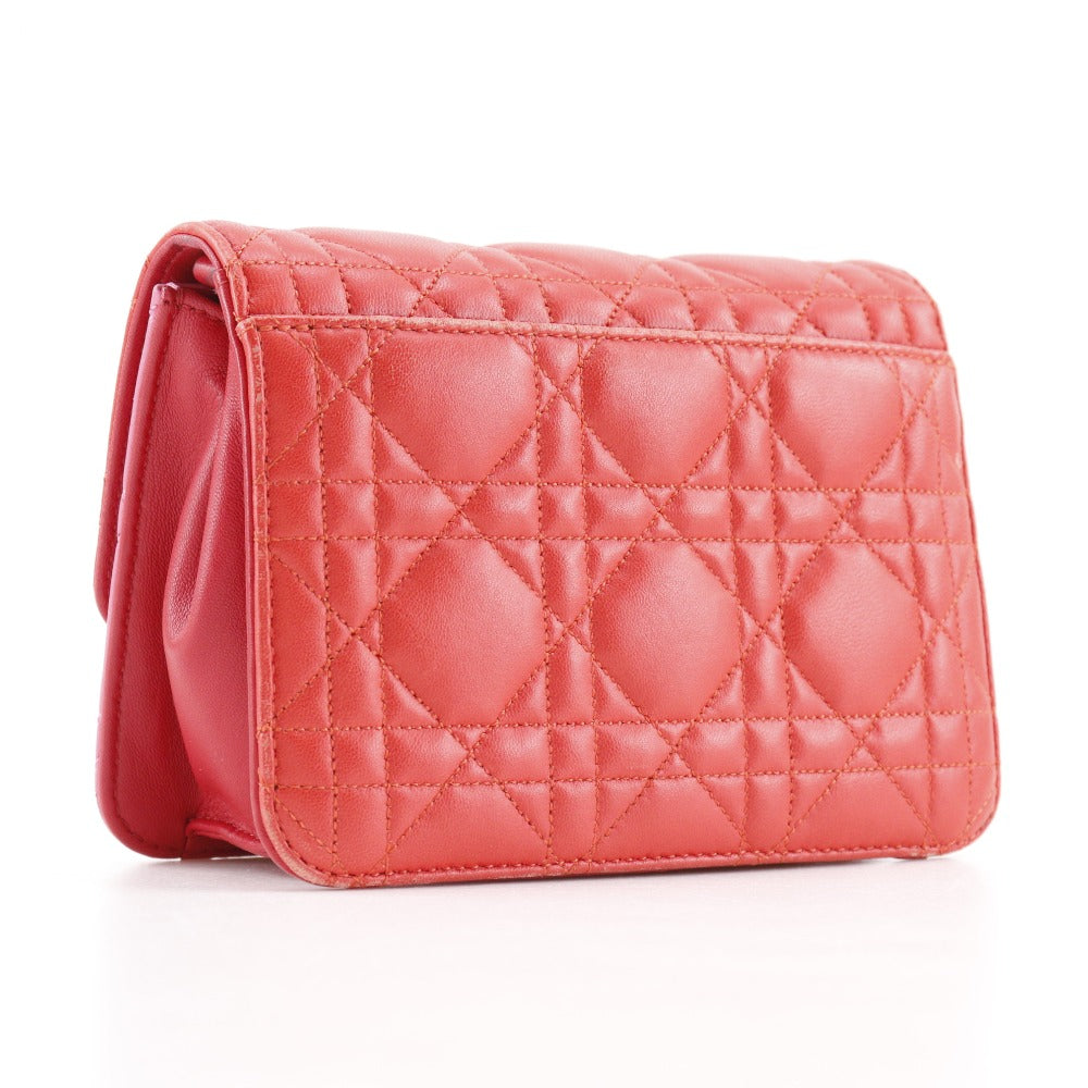 Christian Dior Shoulder Bag S0252OTRI M79D lambskin Red/pink 2-way clutch Canage ChainShoulder Women Rovelle Bags