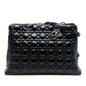 Black Dior Large Patent Cannage Lady Dior Soft Shopping Tote Rovelle Bags
