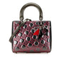 Gray Dior Anselm Reyle Medium Metallic Lambskin Cannage Lady Dior Satchel Rovelle Bags