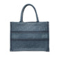 Blue Dior Medium Oblique Denim Book Tote Rovelle Bags