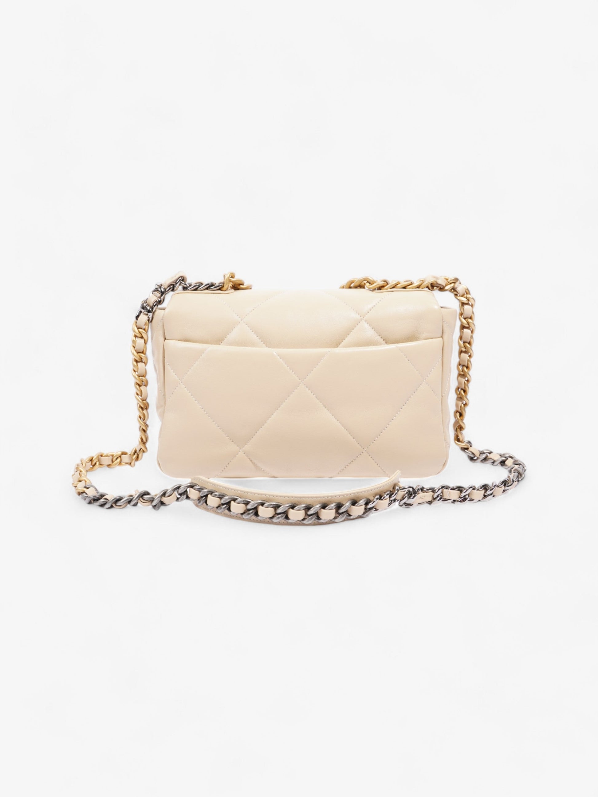 Chanel Chanel 19 Lambskin Beige Shoulder Bag Rovelle Bags