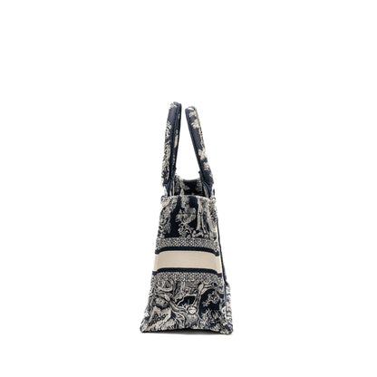 Dior Small Book Tote Blue/White Toile de Jouy Reverse Embroidery Rovelle Bags