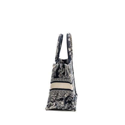 Dior Small Book Tote Blue/White Toile de Jouy Reverse Embroidery Rovelle Bags