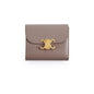 Luxury CELINE Small Flap Wallet Triomphe in Shiny Calfskin Pebble