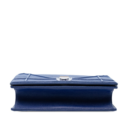 Blue Dior Medium Grained Calfskin Diorama Flap Crossbody Bag Rovelle Bags