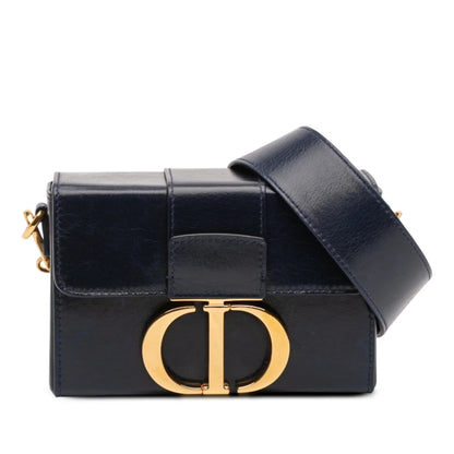Blue Dior Leather 30 Montaigne Box Bag Rovelle Bags