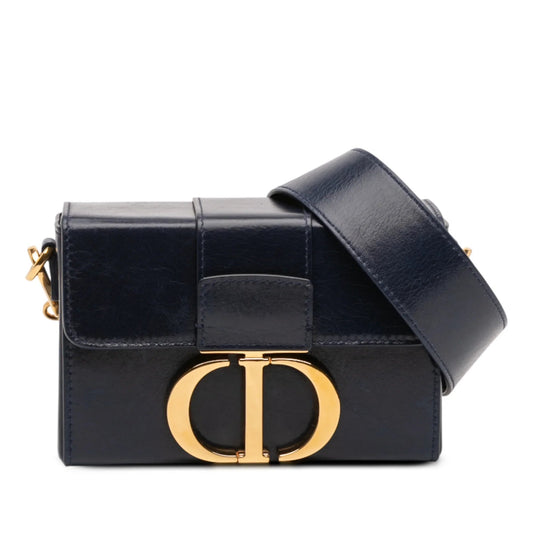 Blue Dior Leather 30 Montaigne Box Bag Rovelle Bags