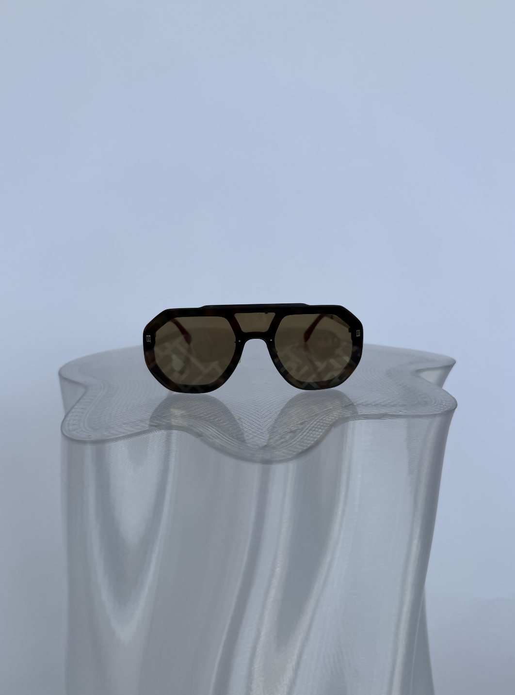 Fendi Eyewear Aviator-Style Logo-Print Sunglasses Rovelle Bags