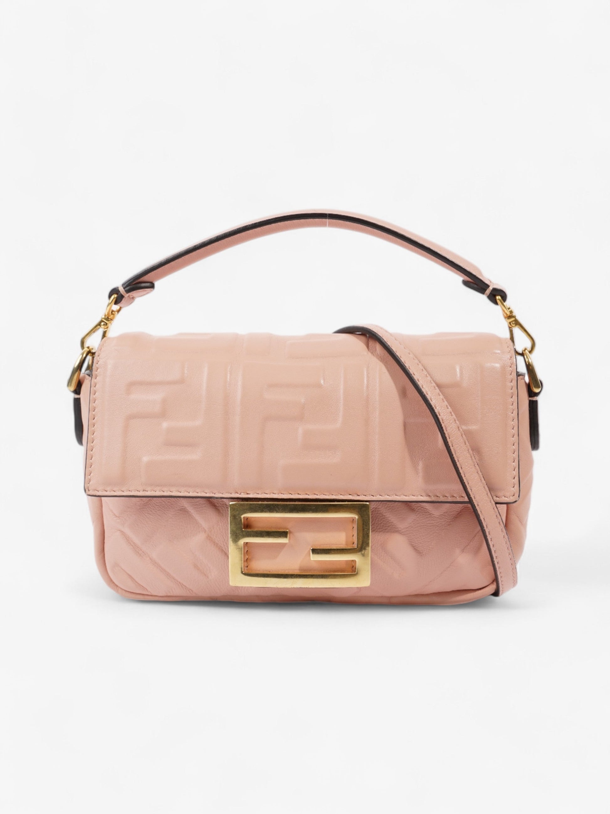 Fendi Baguette Light Rose Nappa Leather Mini Rovelle Bags
