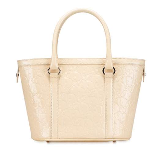 Brown Dior Diorissimo Trotter Patent Tote Rovelle Bags