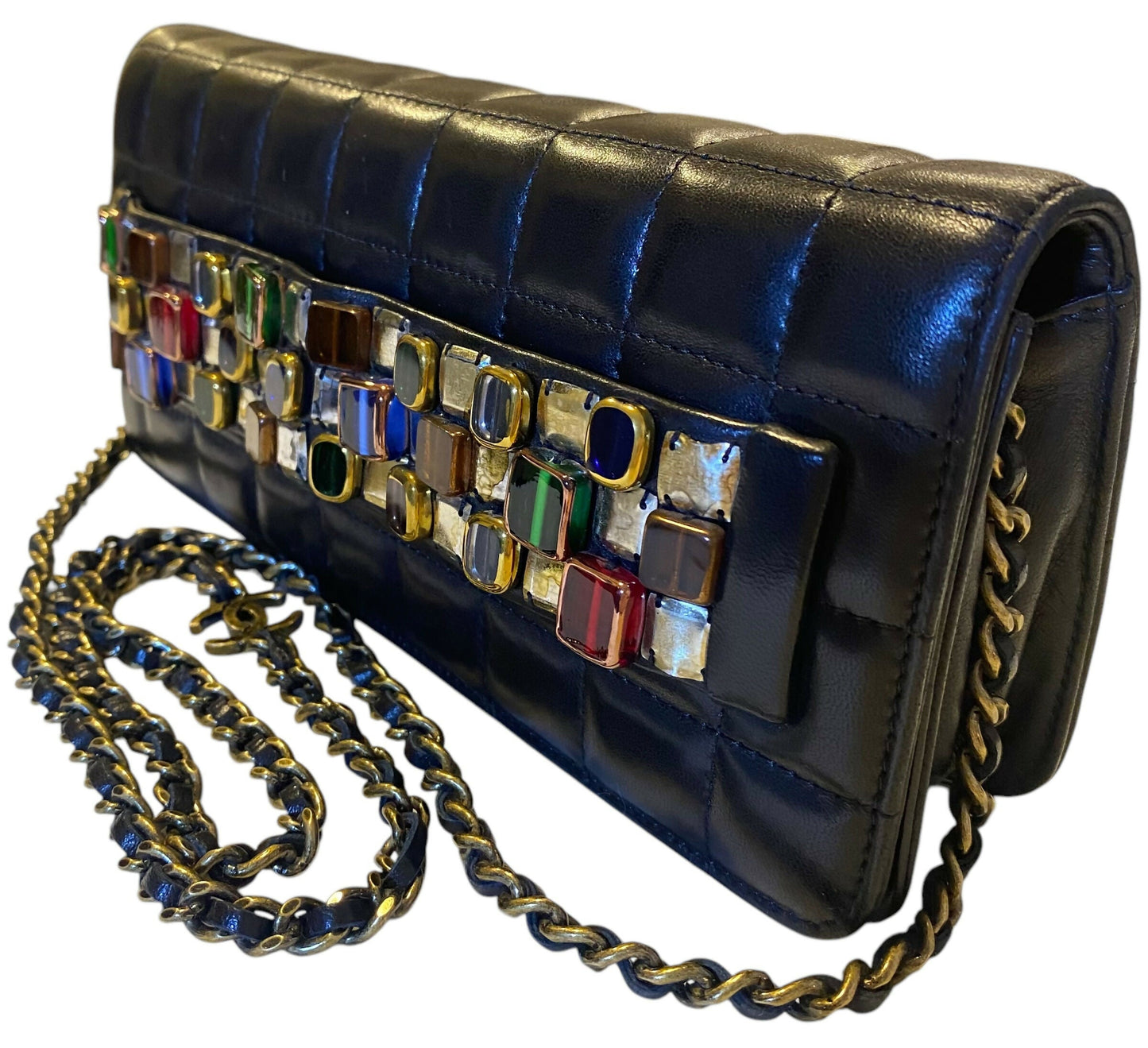Chanel Luxury Lambskin Black Clutch Style 2 Rovelle Bags