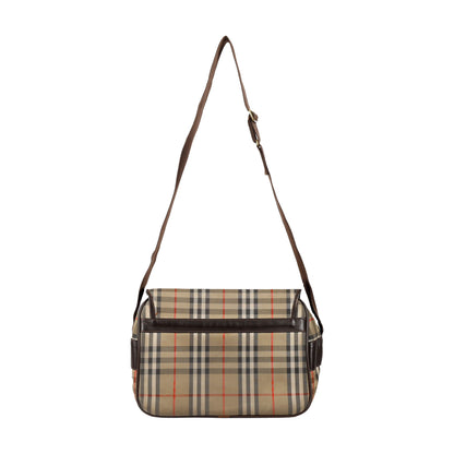 Burberry Logo Messenger Leather Black Handbag
