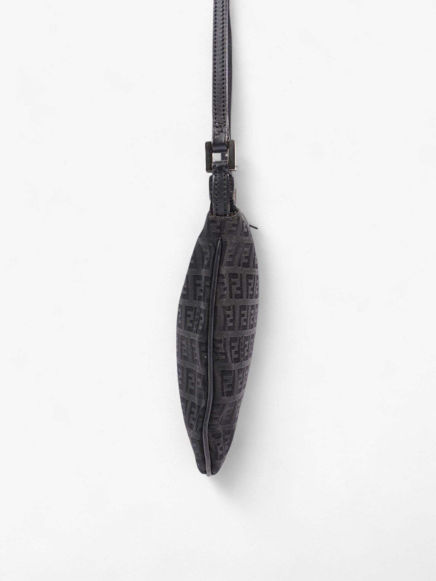 Fendi FF Zucchino Black Canvas Rovelle Bags