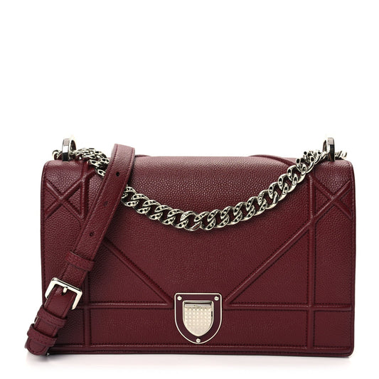 Christian Dior Grained Calfskin Medium Diorama Flap Bag Rovelle Bags