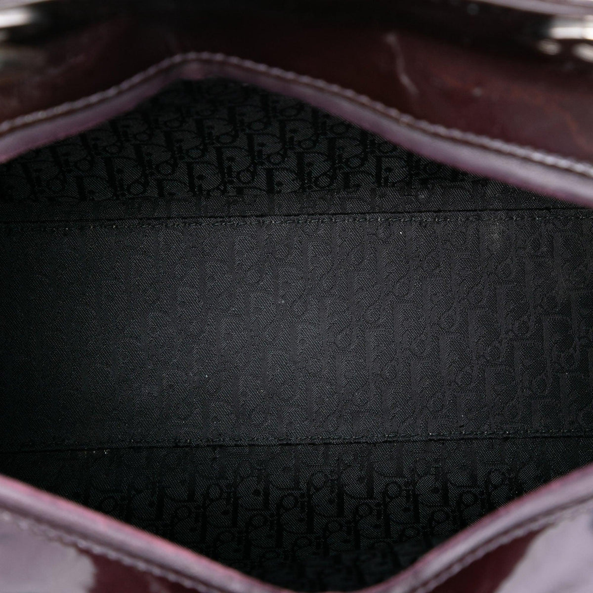 Purple Dior Large Patent Cannage Lady Dior Satchel Rovelle Bags