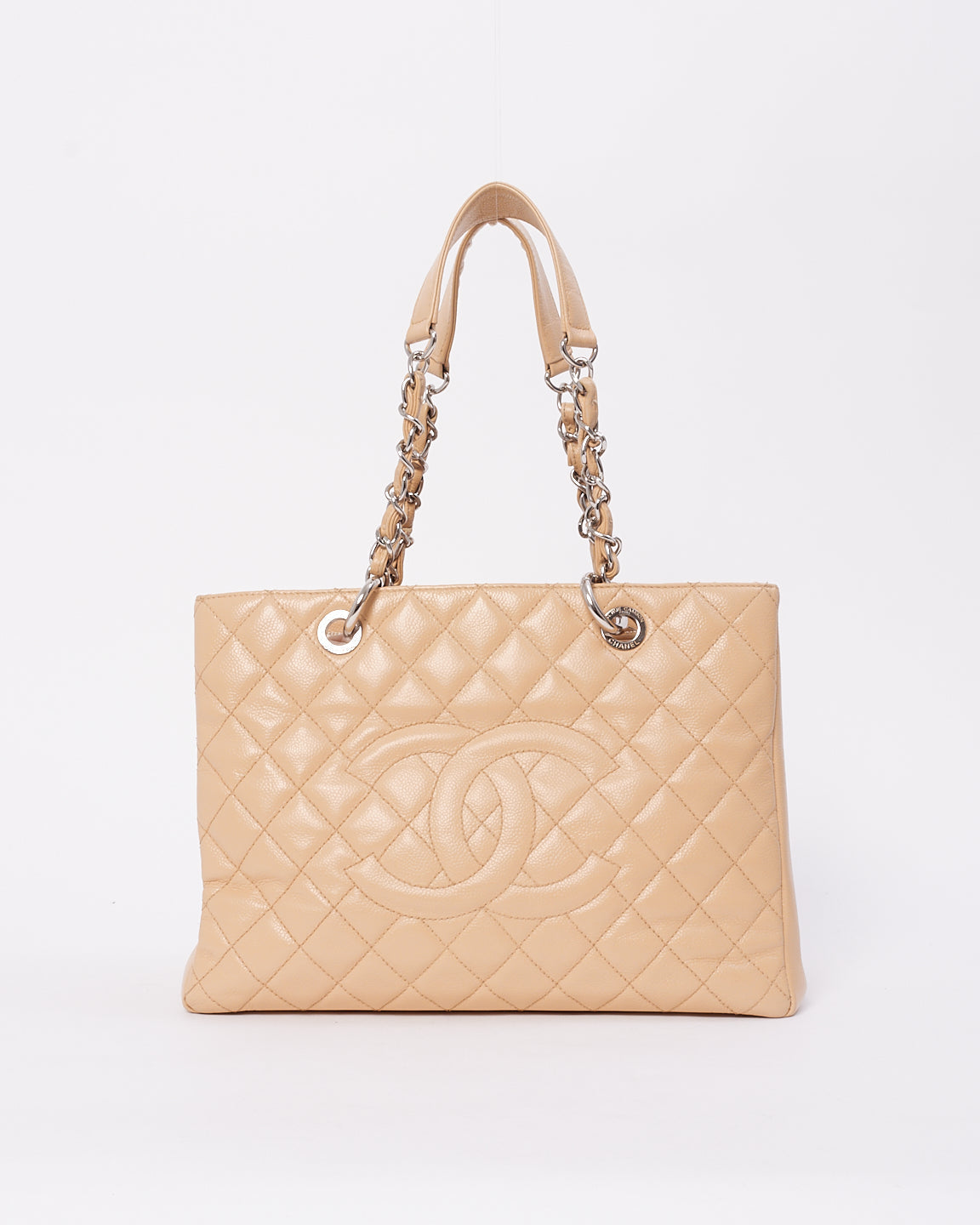 Chanel Beige Caviar Leather Grand Shopping (GST) Tote Bag Rovelle Bags