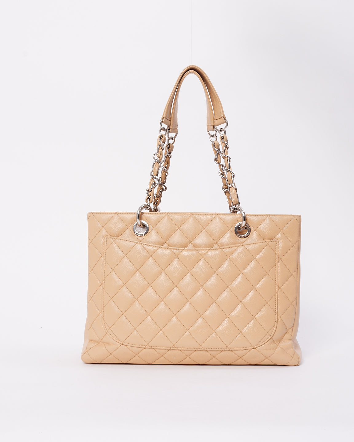 Chanel Beige Caviar Leather Grand Shopping (GST) Tote Bag Rovelle Bags