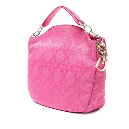 Pink Dior Canvas Cannage Hobo Bag Rovelle Bags