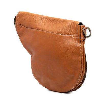 Brown Dior Leather Baudrier Saddle Bag Rovelle Bags