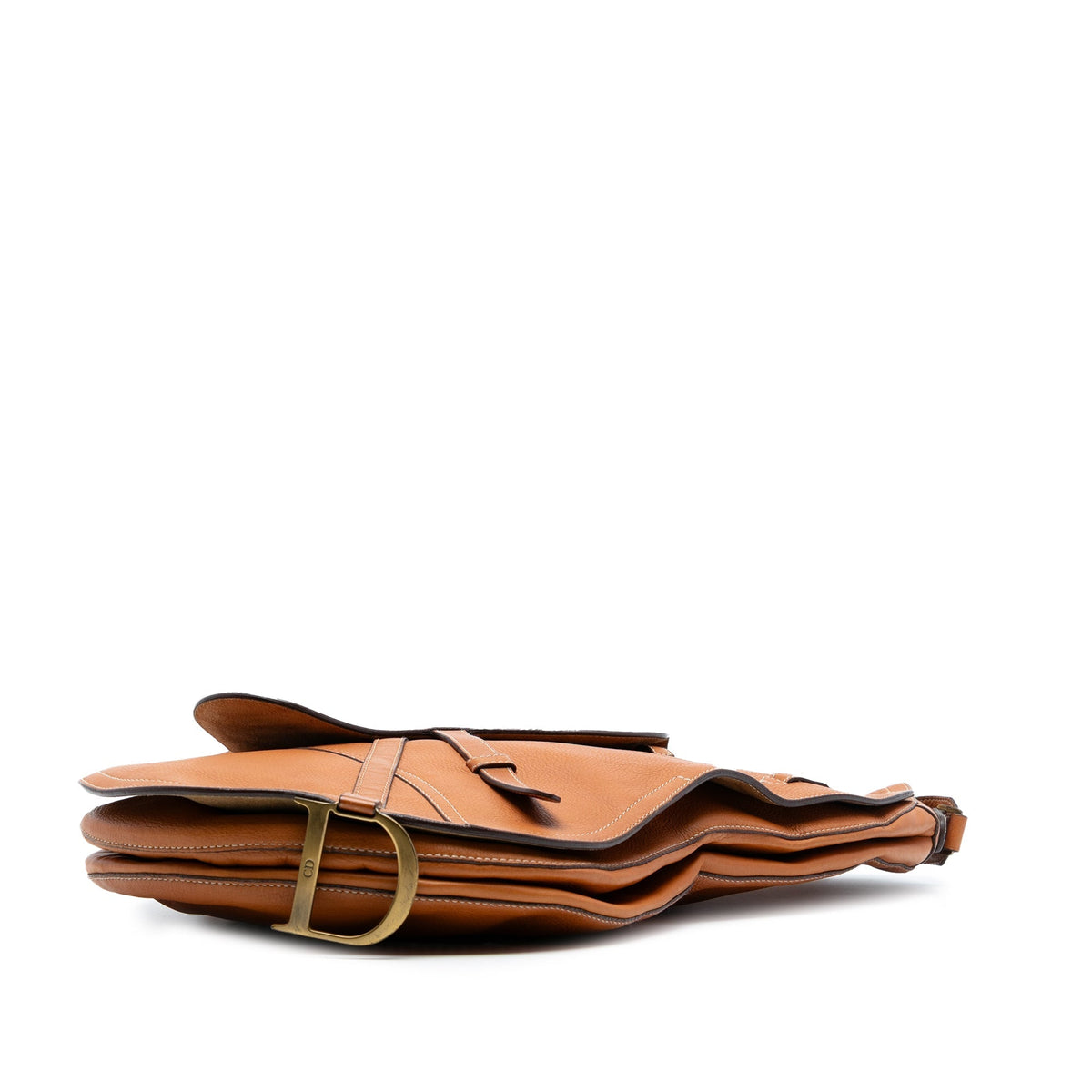 Brown Dior Leather Baudrier Saddle Bag Rovelle Bags