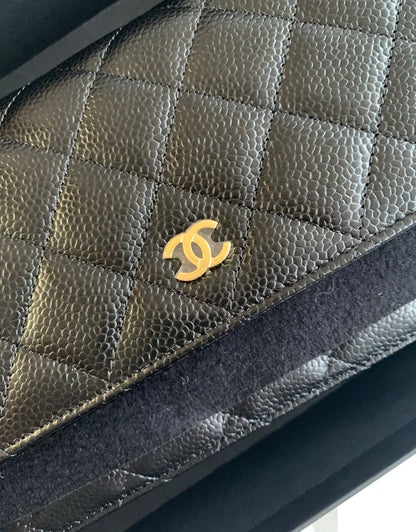 Chanel Wallet On Chain WOC GHW (Black)