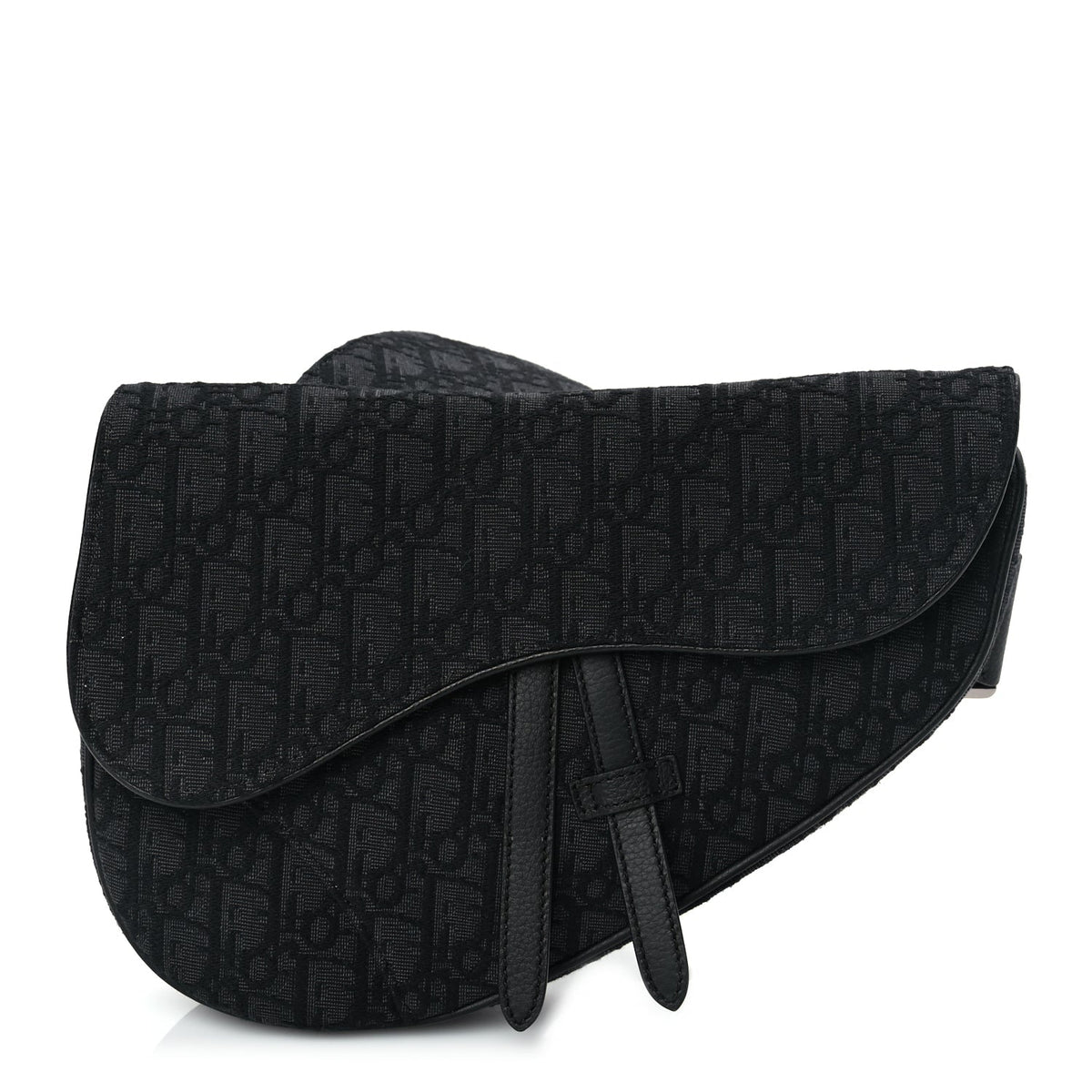 Christian Dior Oblique Mens Saddle Bag Black Blue Rovelle Bags