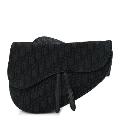 Christian Dior Oblique Mens Saddle Bag Black Blue Rovelle Bags