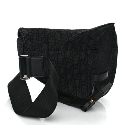 Christian Dior Oblique Mens Saddle Bag Black Blue Rovelle Bags