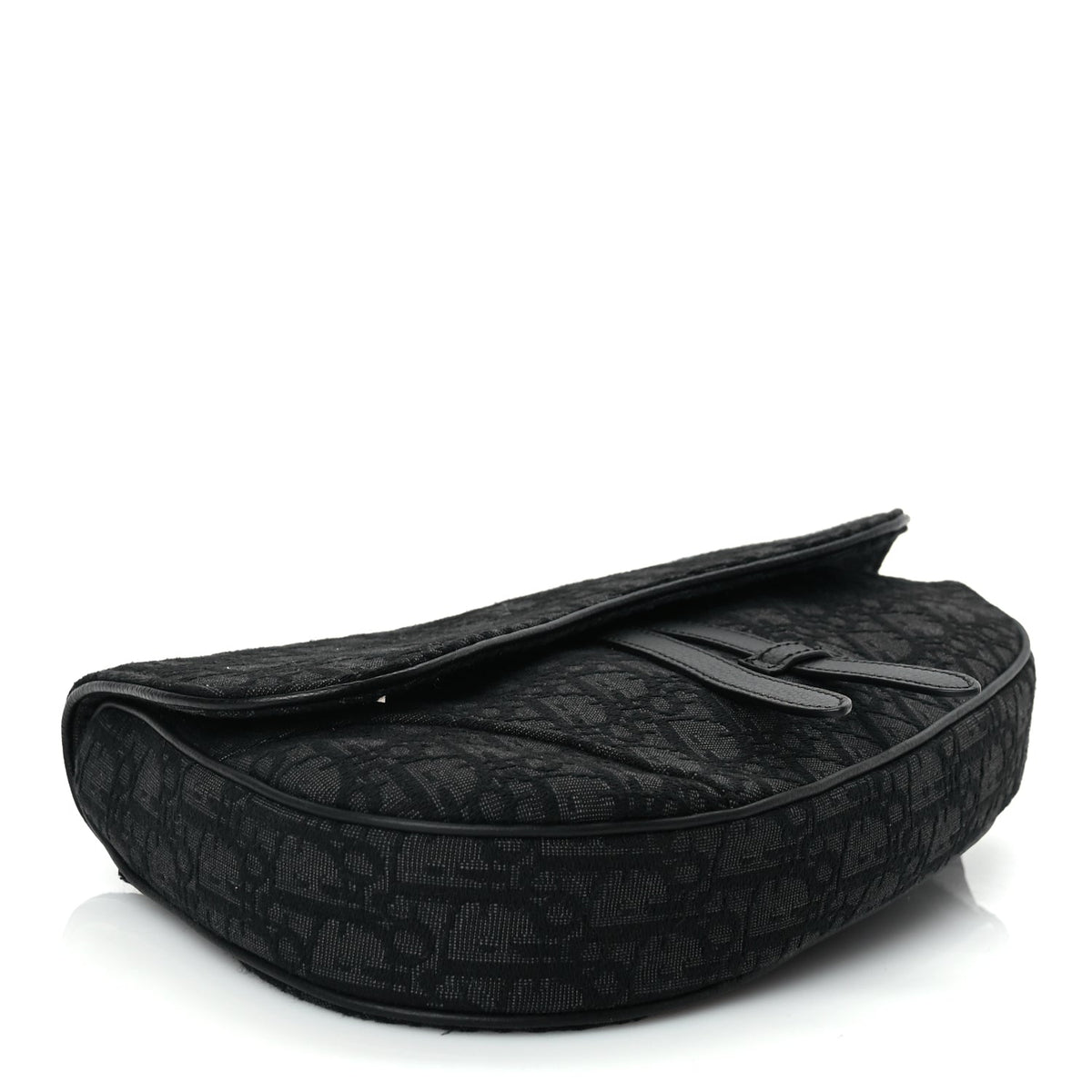 Christian Dior Oblique Mens Saddle Bag Black Blue Rovelle Bags