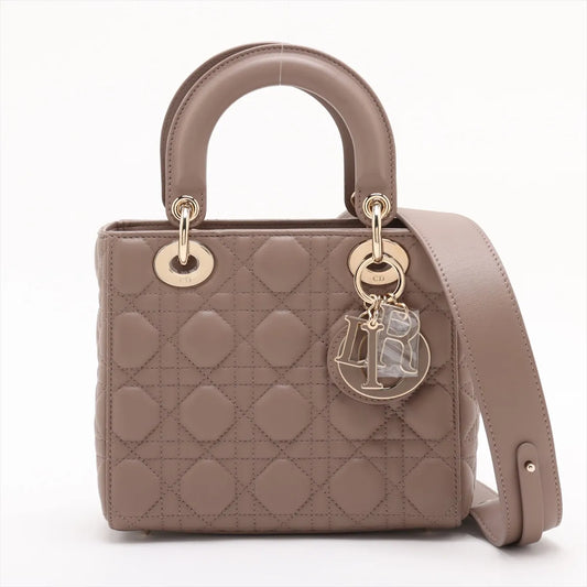 Christian Dior Beige Cannage Lambskin Lady Dior Bag [Clearance Sale] Rovelle Bags