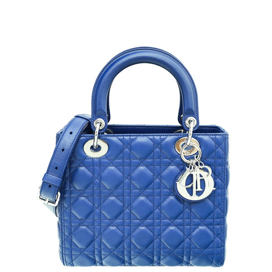 Christian Dior Blue Lady Dior Medium Bag Rovelle Bags
