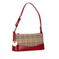 Burberry Haymarket Leather Brown Shoulder Bag