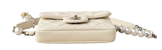 Chanel My Precious Pearls Waist Bag Quilted Lambskin Mini Belt Bag Rovelle Bags