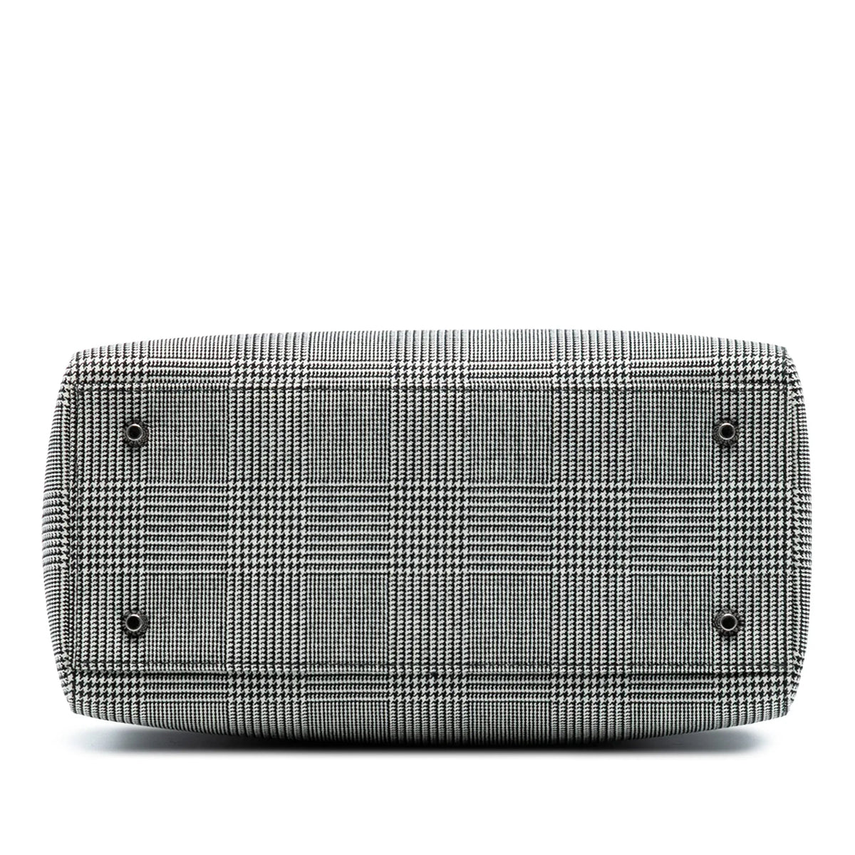 Gray Dior Medium Canvas Houndstooth Lady Dior Satchel Rovelle Bags